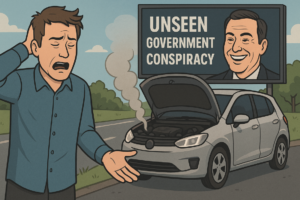Prodigal Petrol: Unfortunate Breakdowns Reveal Unseen Government Conspiracy