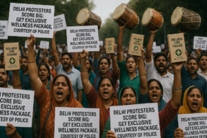 Delhi Protesters Score Big: Get Exclusive Wellness Package, Courtesy of Police